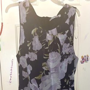 Beautiful floral blue, purple and green dress, size 2X, worn once